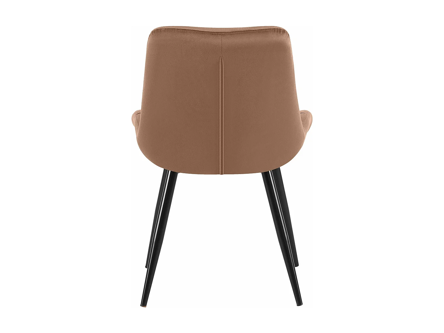 Lot de 2  chaise salle à manger - Velours - Marron - Rossford