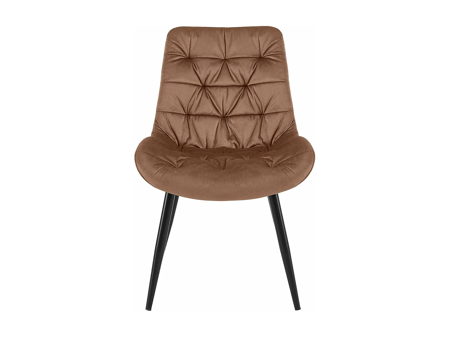 Lot de 2  chaise salle à manger - Velours - Marron - Rossford