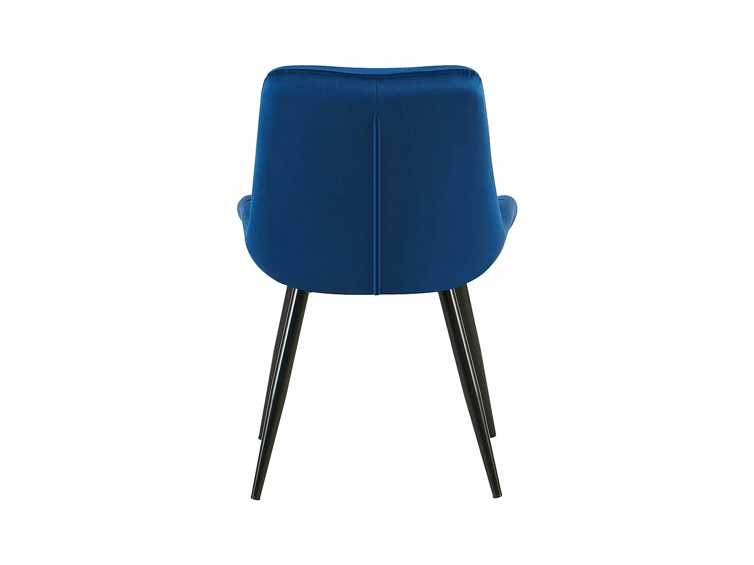 Lot de 2  chaise salle à manger - Velours - Bleu foncé - Rossford