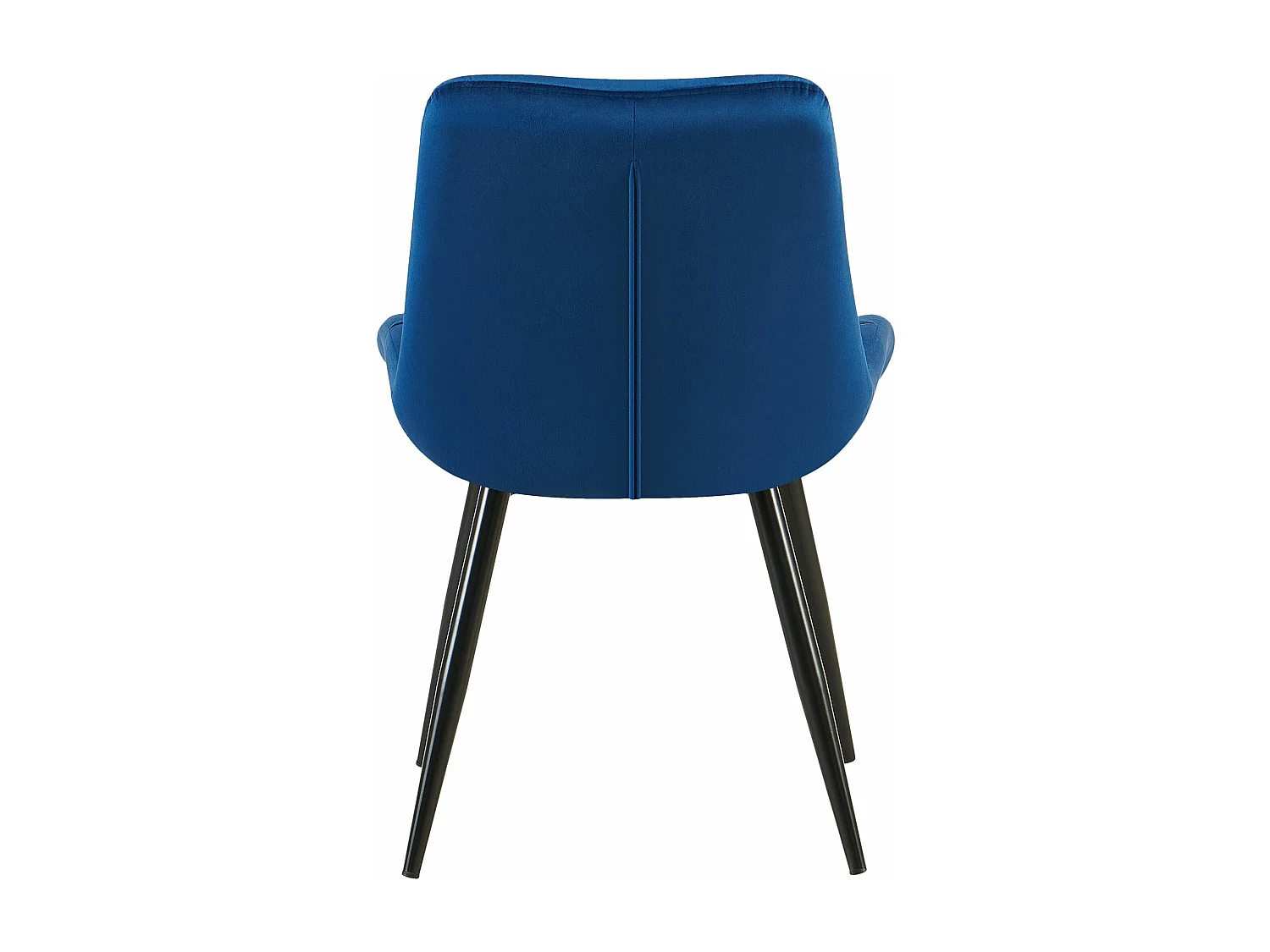 Lot de 2  chaise salle à manger - Velours - Bleu foncé - Rossford