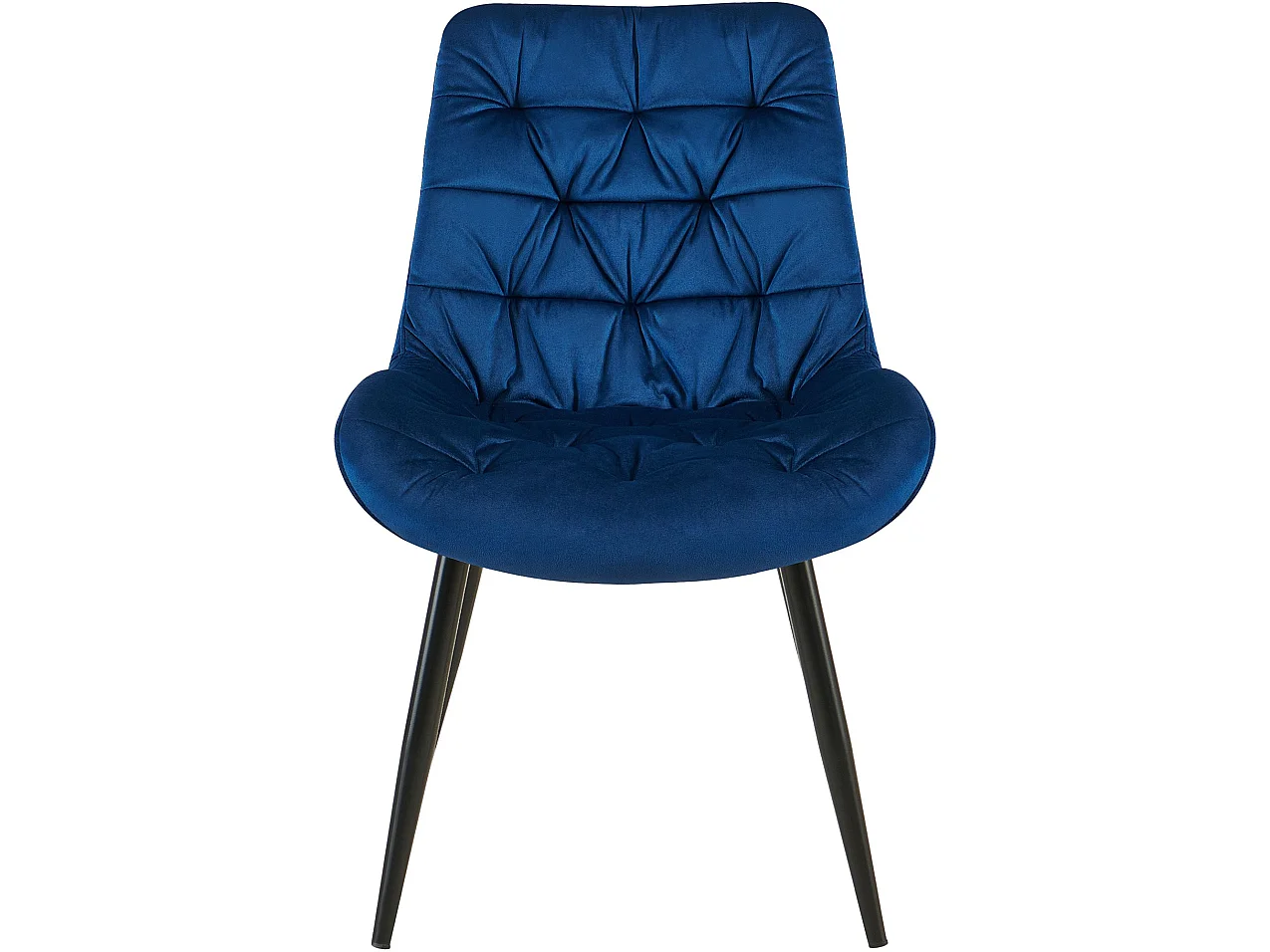 Lot de 2  chaise salle à manger - Velours - Bleu foncé - Rossford