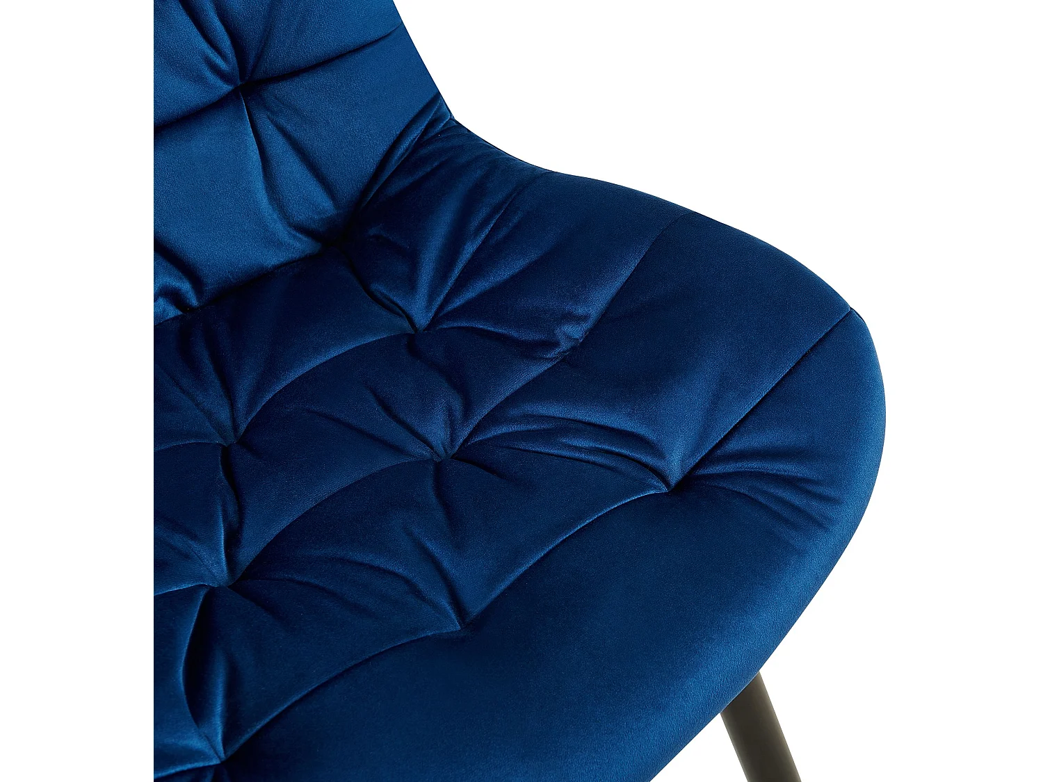 Lot de 2  chaise salle à manger - Velours - Bleu foncé - Rossford