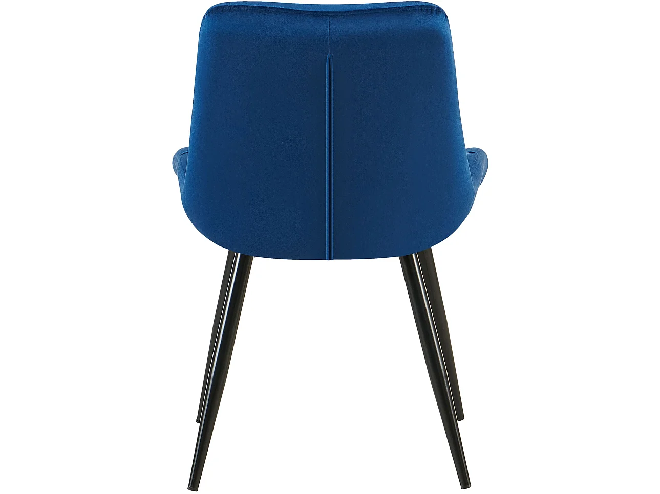 Lot de 2  chaise salle à manger - Velours - Bleu foncé - Rossford