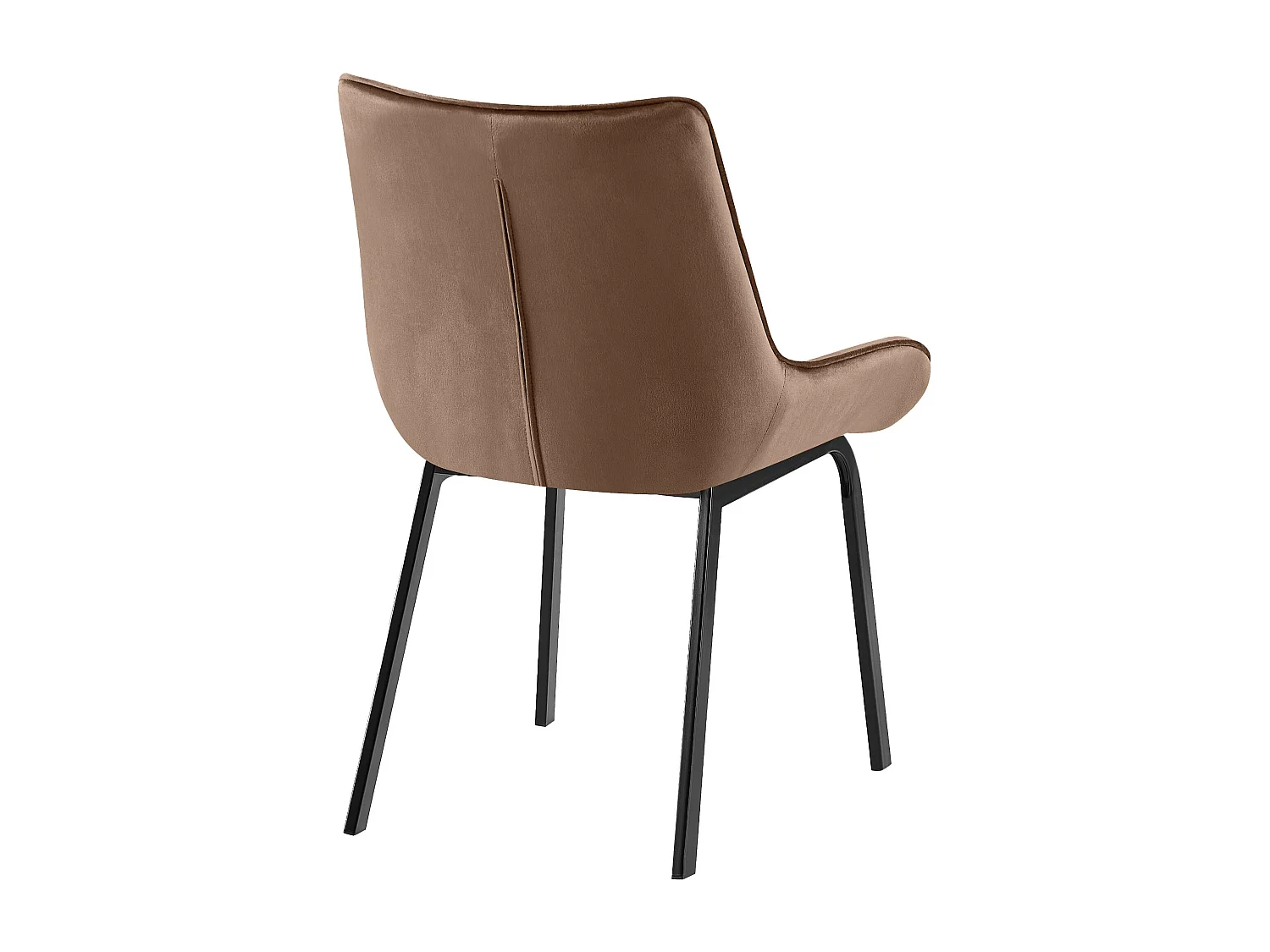 Lot de 2  chaise salle à manger - Velours - Marron - Saranda