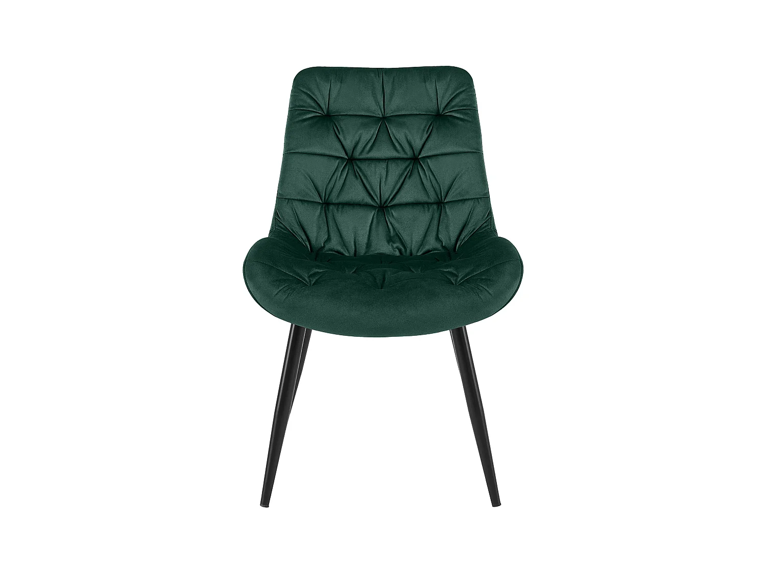 Lot de 2  chaise salle à manger - Velours - Vert - Rossford