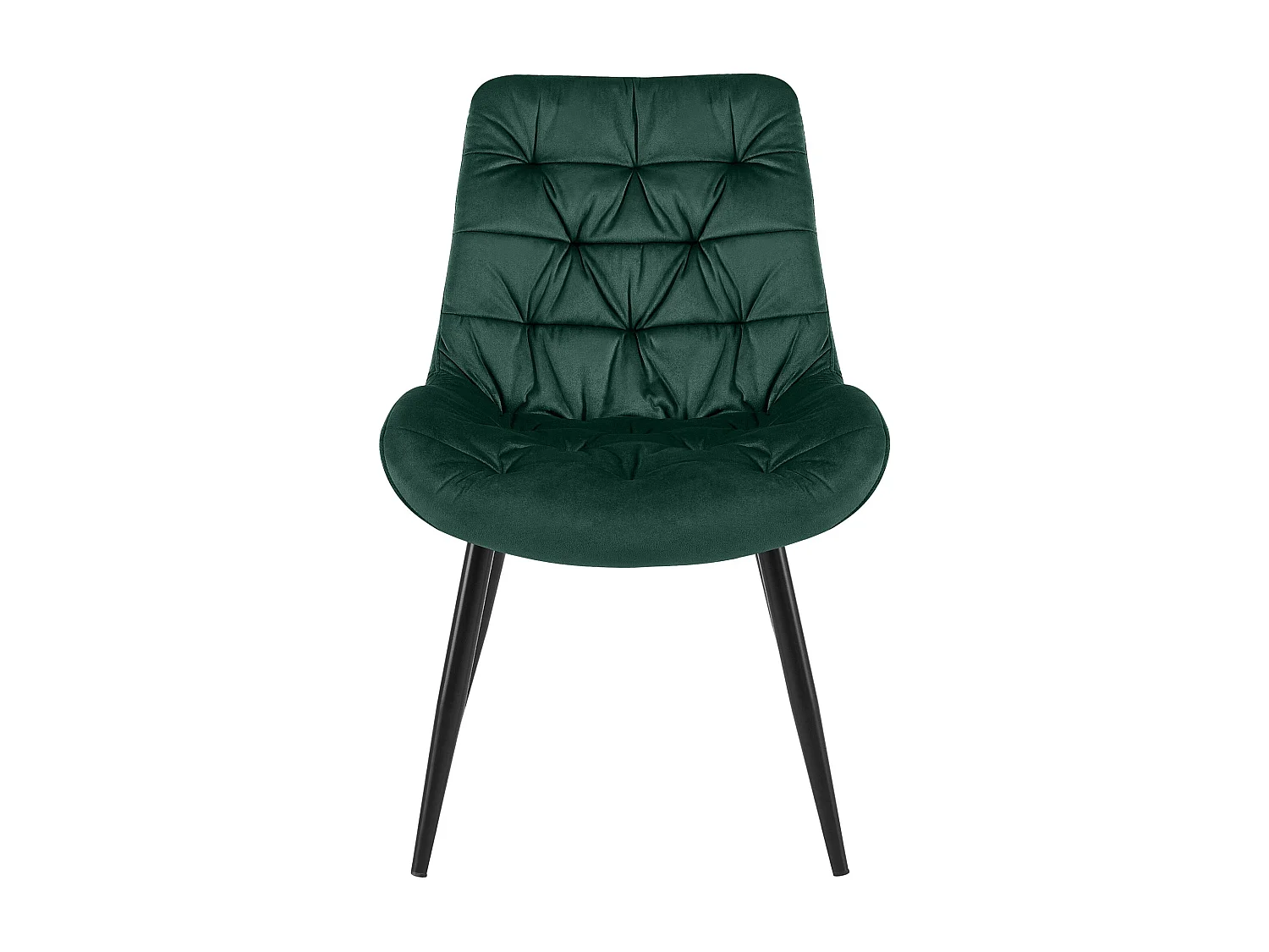 Lot de 2  chaise salle à manger - Velours - Vert - Rossford