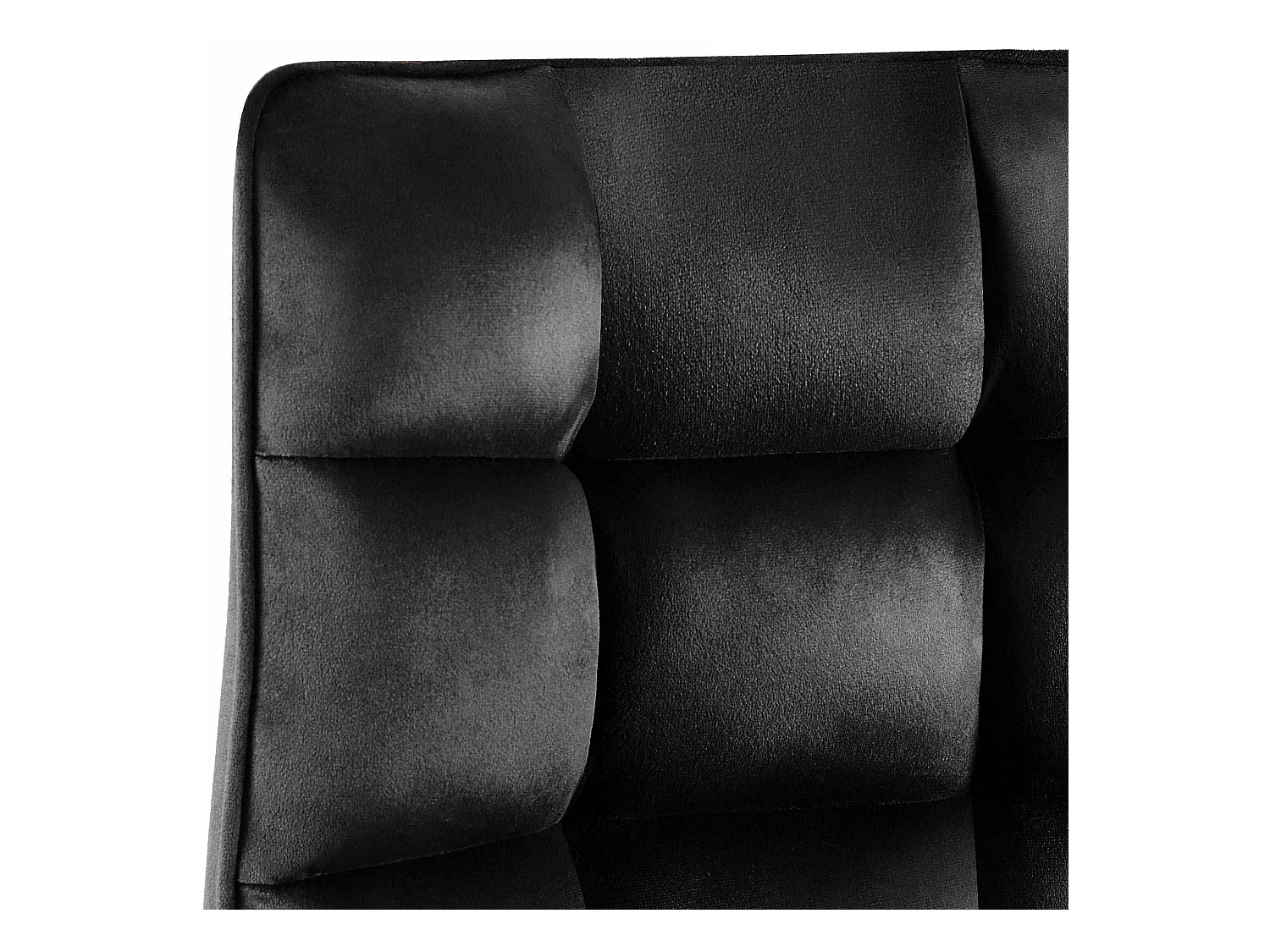 Lot de 2  chaise salle à manger - Velours - Noir - Saranda