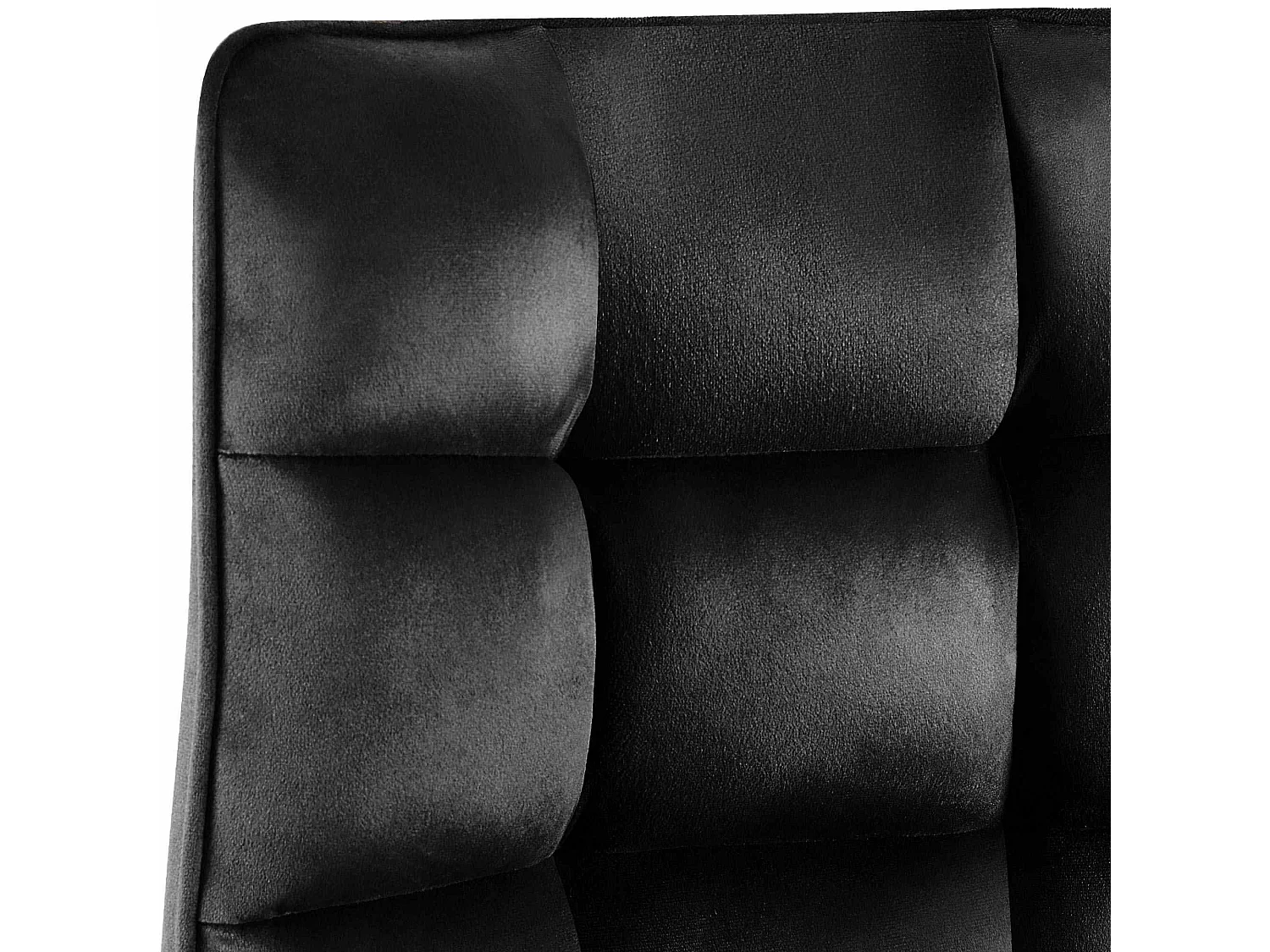 Lot de 2  chaise salle à manger - Velours - Noir - Saranda