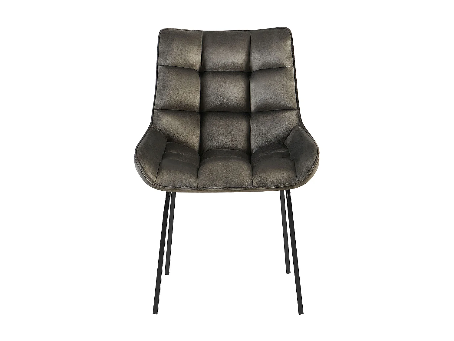 Lot de 2  chaise salle à manger - Velours - Anthracite - Saranda