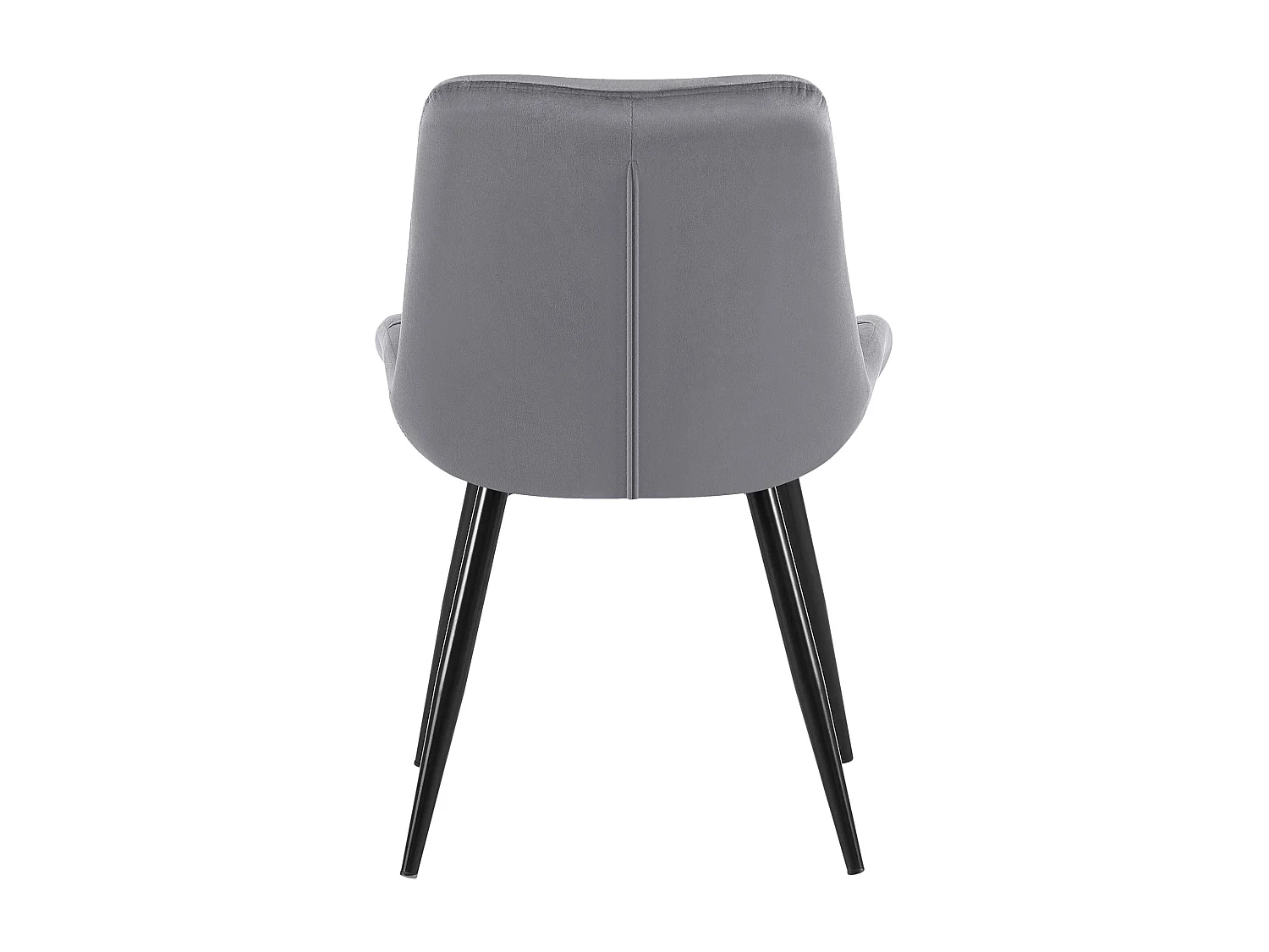 Lot de 2  chaise salle à manger - Velours - Gris foncé - Rossford