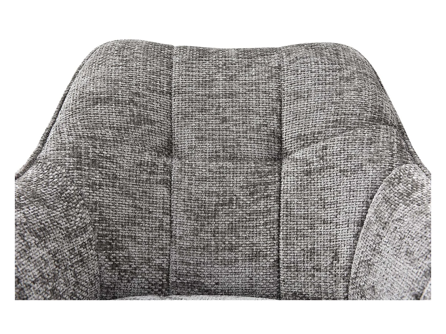 Lot de 2  chaises avec accoudoirs - Tissu - Gris foncé - Scott