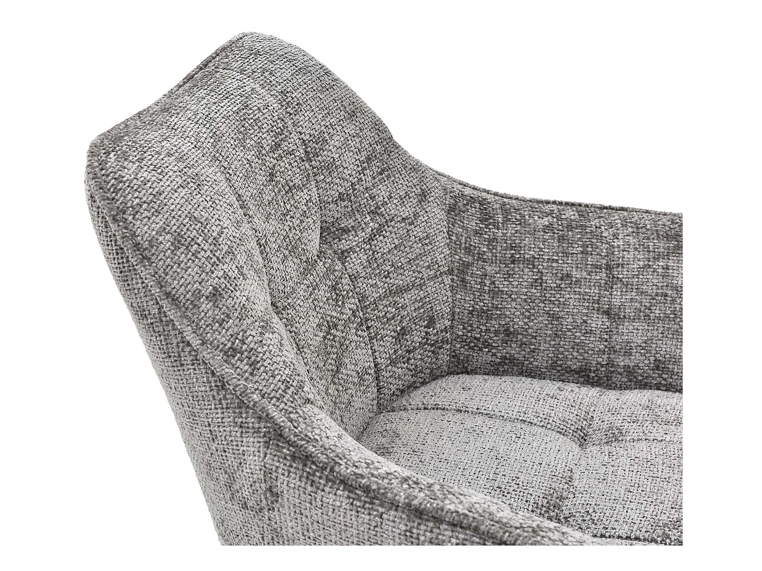 Lot de 2  chaises avec accoudoirs - Tissu - Gris foncé - Scott