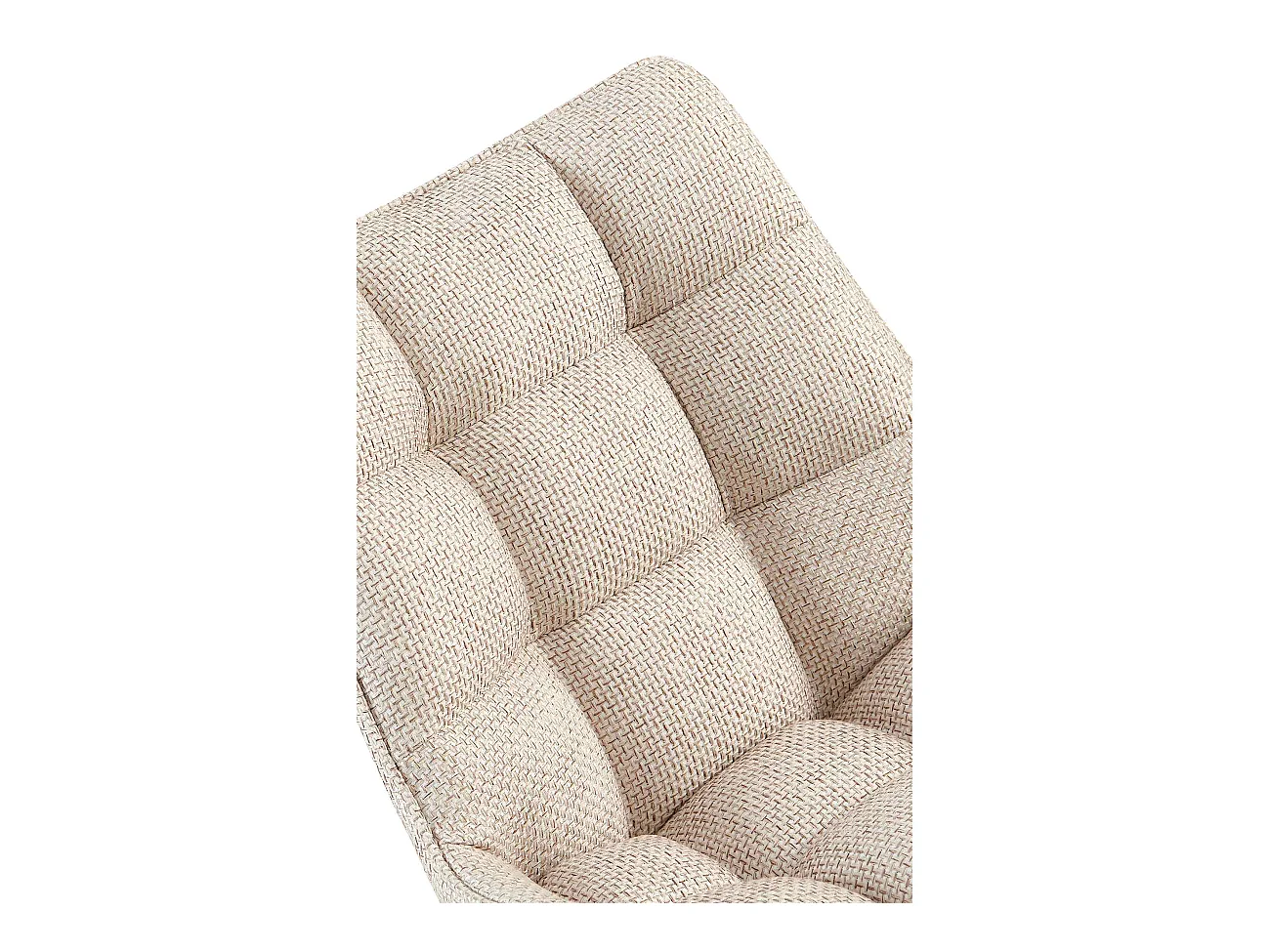 Lot de 2  chaise salle à manger - Tissu - Ivoire - Saranda