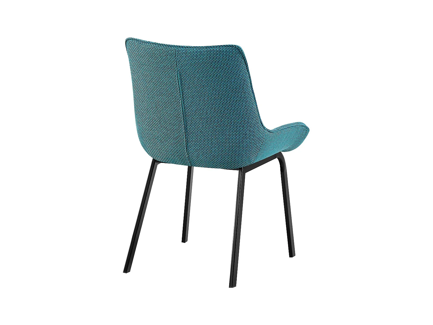 Lot de 2  chaise salle à manger - Tissu - Turquoise - Saranda