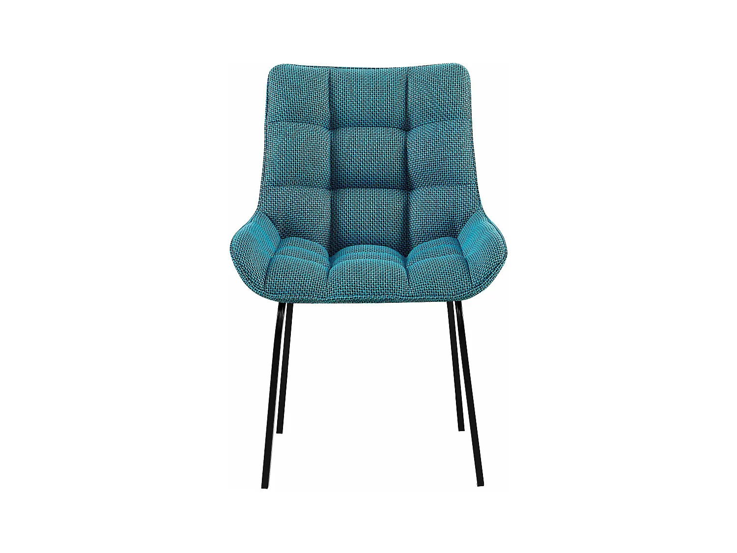 Lot de 2  chaise salle à manger - Tissu - Turquoise - Saranda