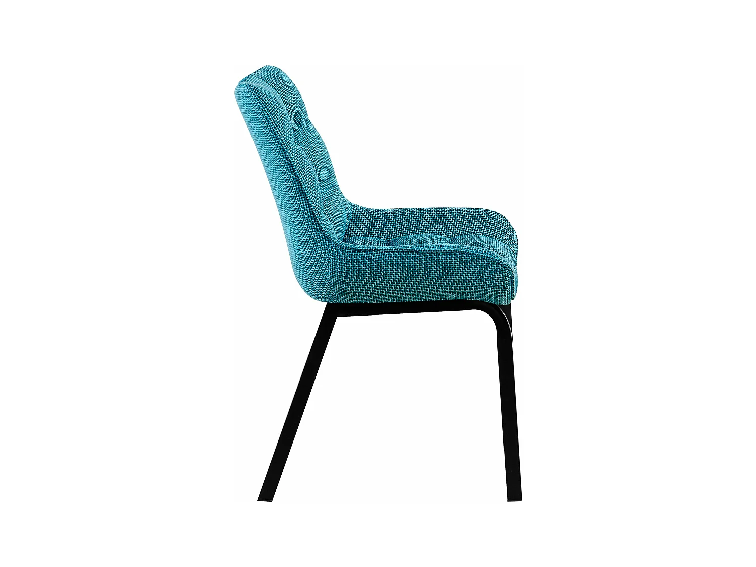 Lot de 2  chaise salle à manger - Tissu - Turquoise - Saranda