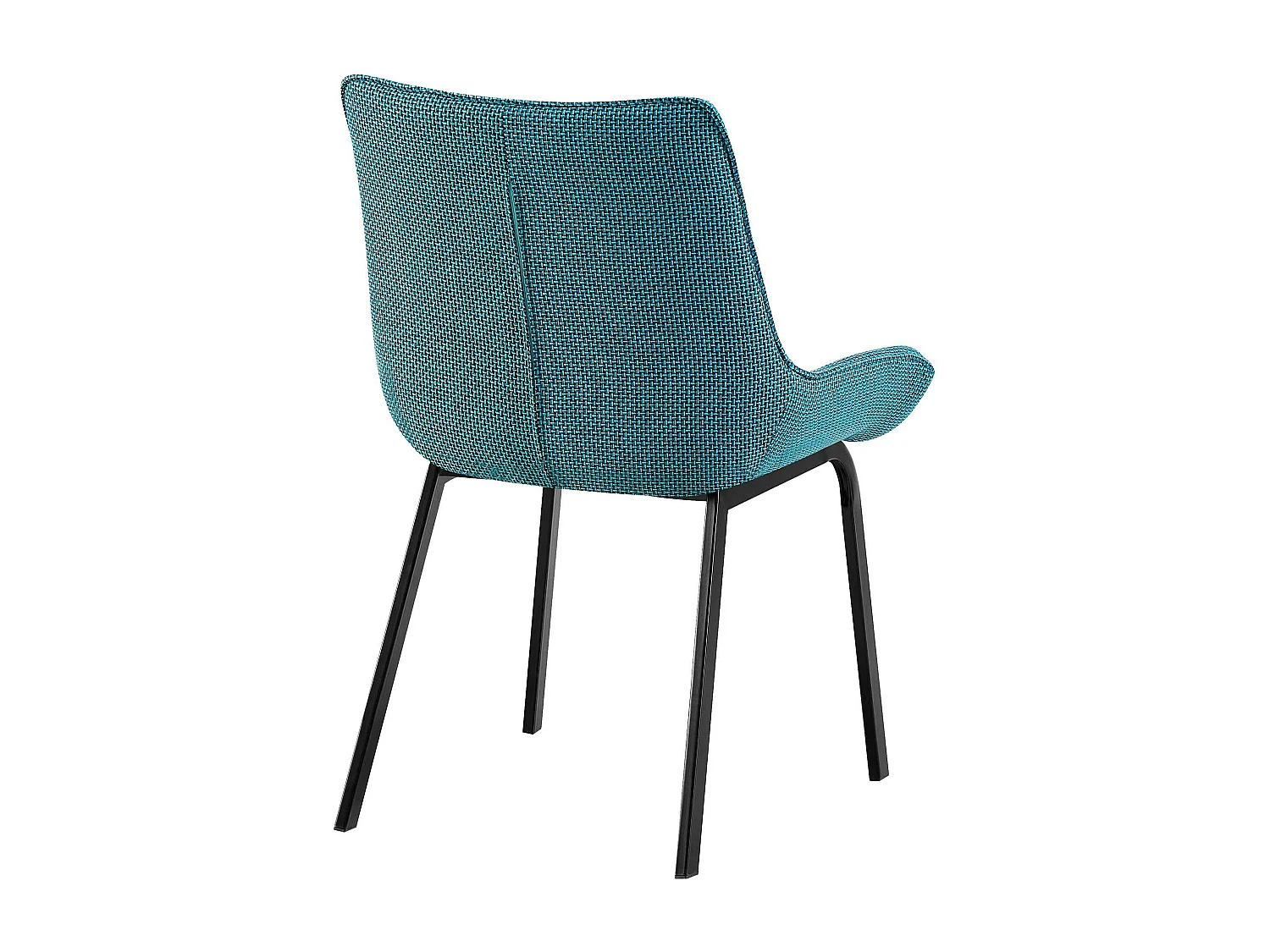 Lot de 2  chaise salle à manger - Tissu - Turquoise - Saranda