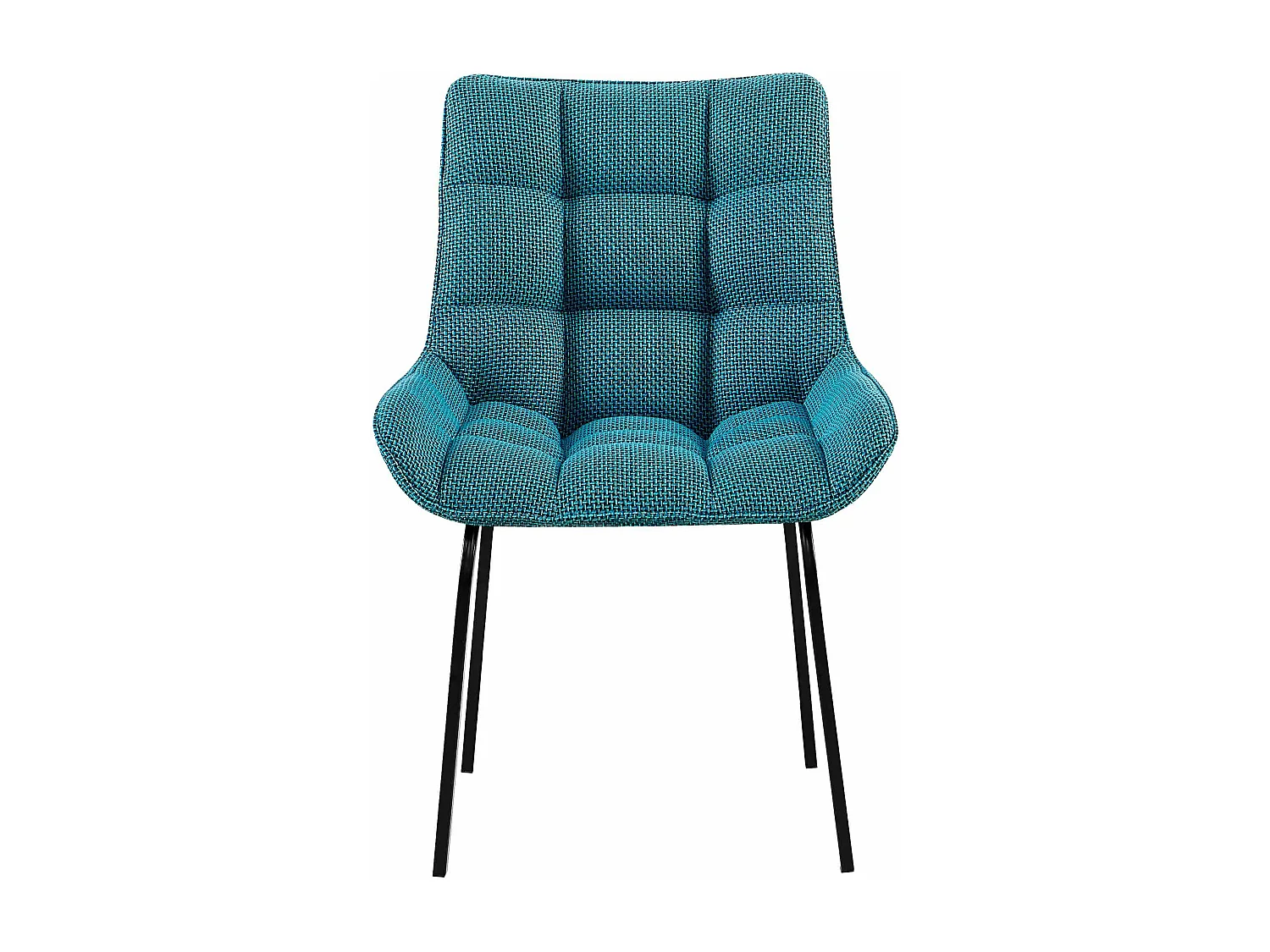 Lot de 2  chaise salle à manger - Tissu - Turquoise - Saranda