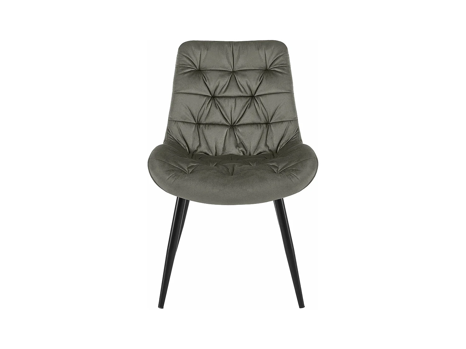 Lot de 2  chaise salle à manger - Velours - Anthracite - Rossford