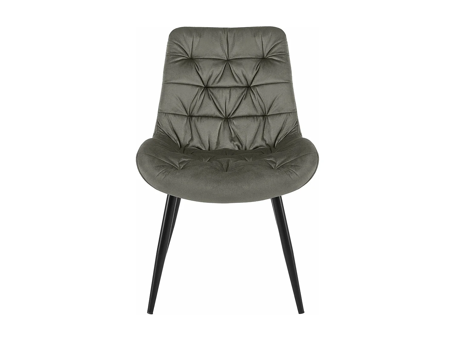 Lot de 2  chaise salle à manger - Velours - Anthracite - Rossford