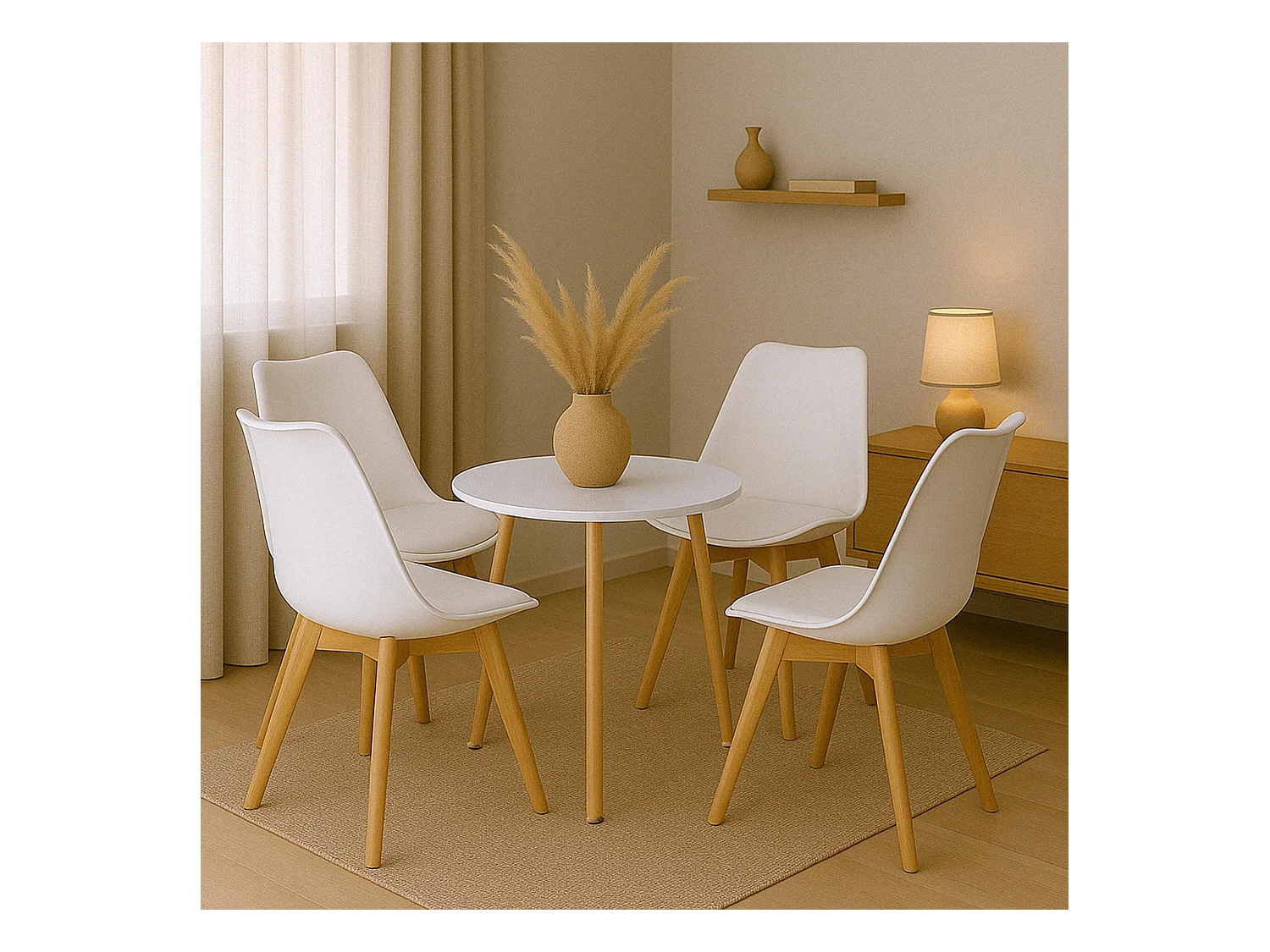 Ensemble de salle à manger - Table + 4 Chaises - Lamalie