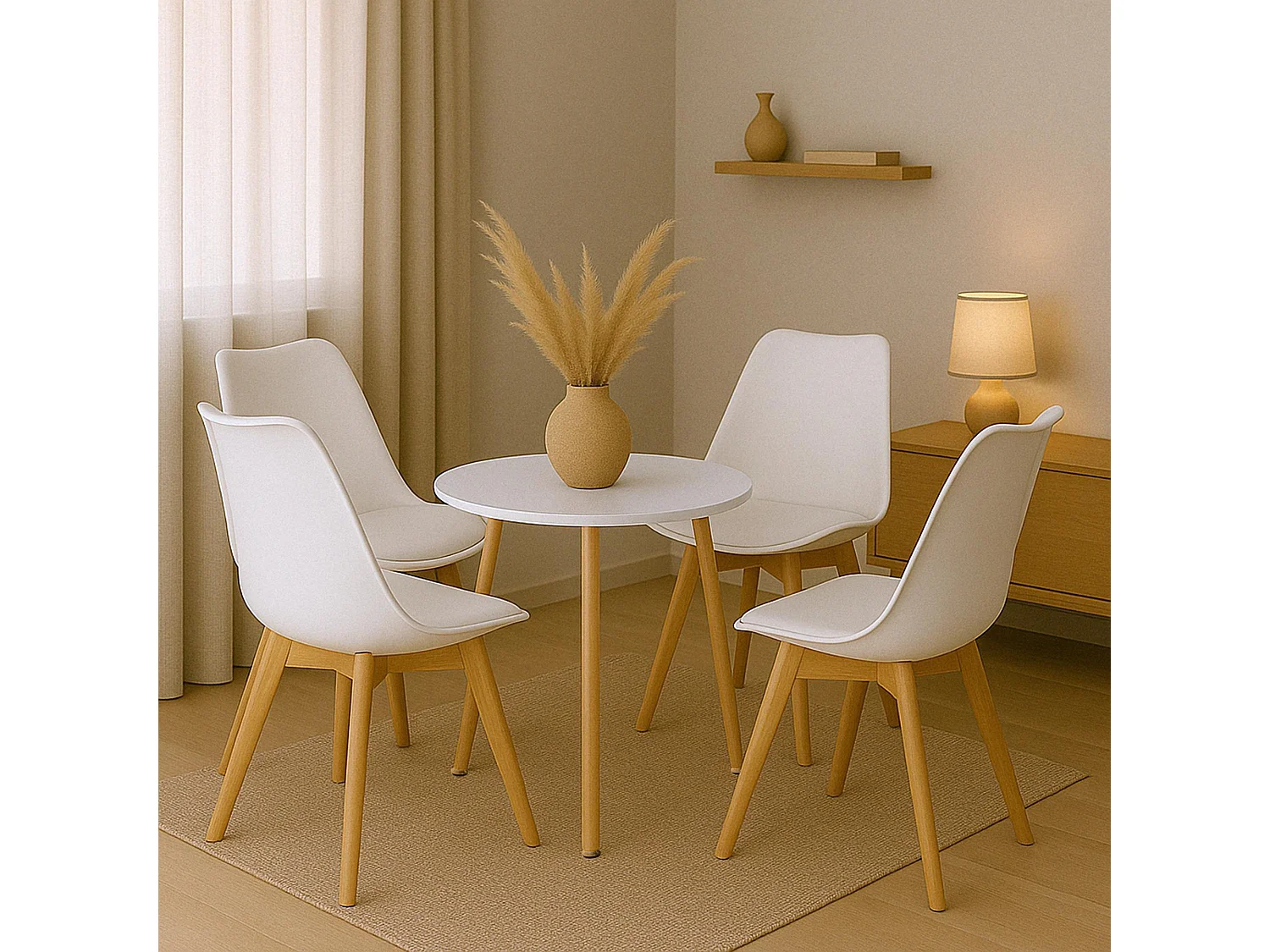 Ensemble de salle à manger - Table + 4 Chaises - Lamalie