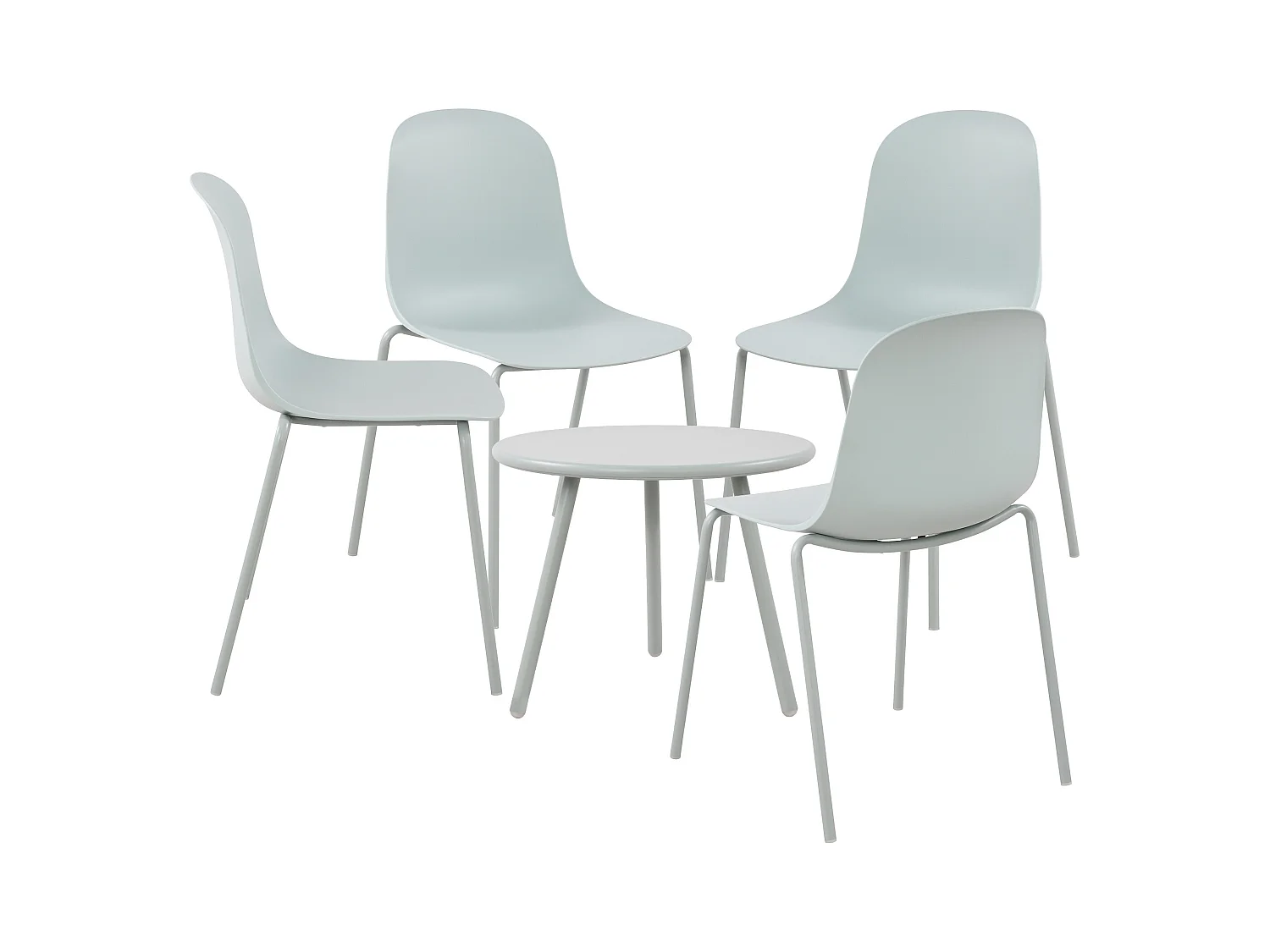 Ensemble de jardin - Table + 4 Chaises - Mindin