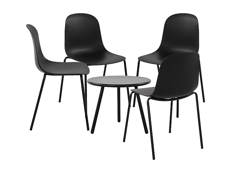 Ensemble de jardin - Table + 4 Chaises - Mindin