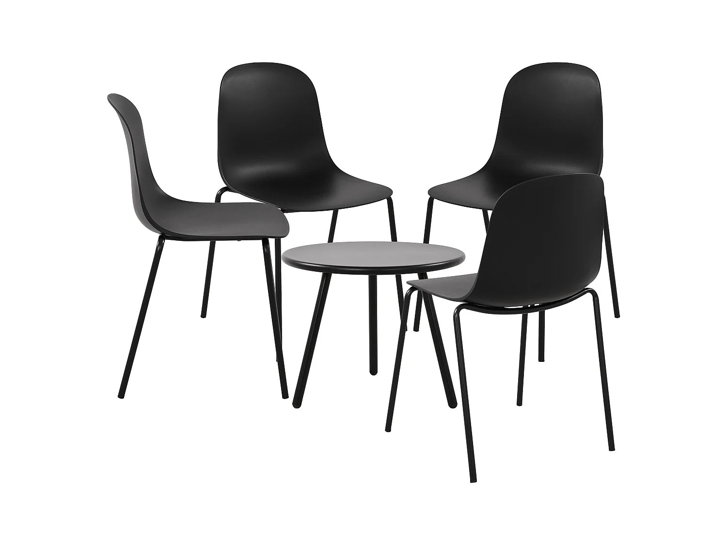 Ensemble de jardin - Table + 4 Chaises - Mindin