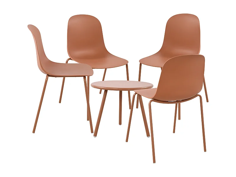 Ensemble de jardin - Table + 4 Chaises - Berdin