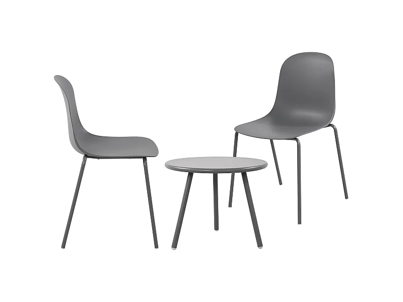 Ensemble de jardin - Table + 2 Chaises - Mindin