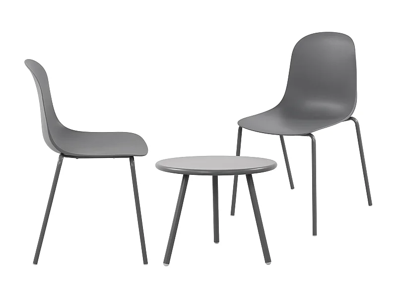 Ensemble de jardin - Table + 2 Chaises - Mindin