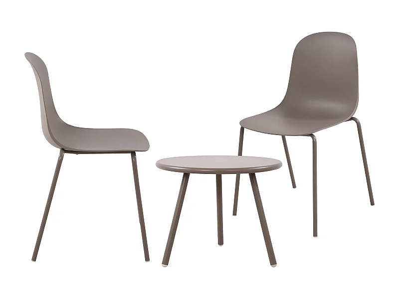 Ensemble de jardin - Table + 2 Chaises - Mindin