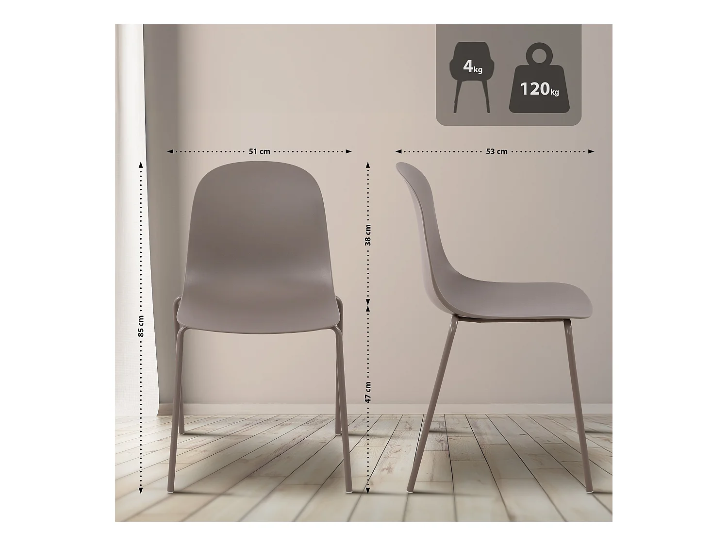 Ensemble de jardin - Table + 2 Chaises - Mindin