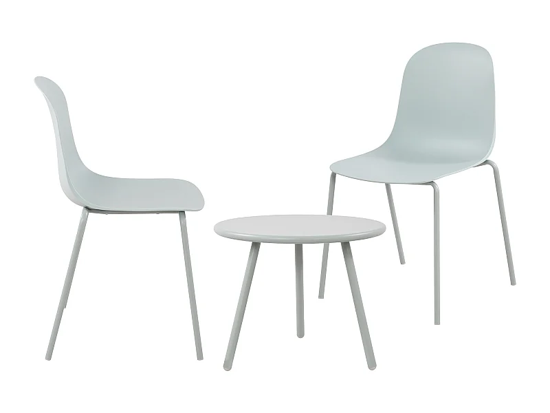 Ensemble de jardin - Table + 2 Chaises - Mindin