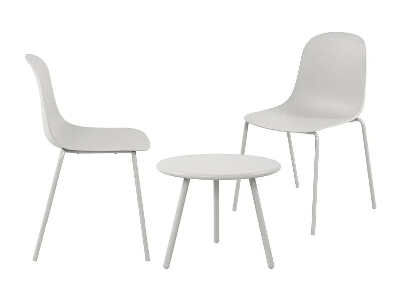 Ensemble de jardin - Table + 2 Chaises - Mindin