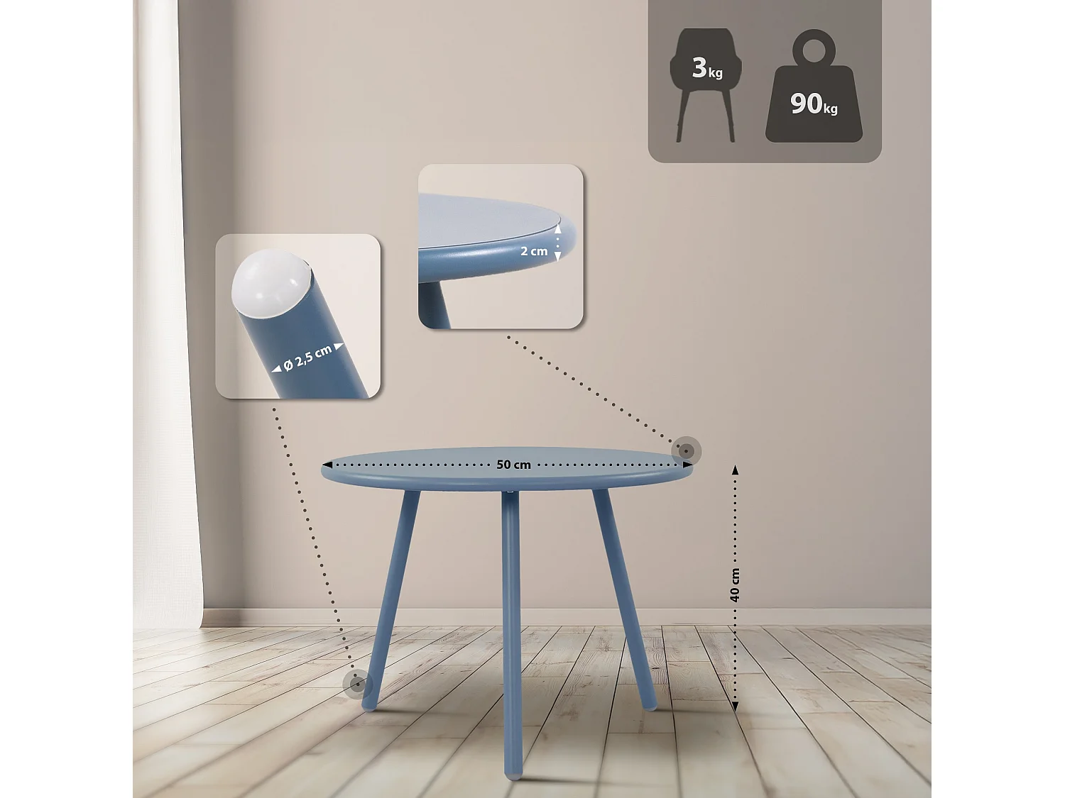 Ensemble de jardin - Table + 4 Chaises - Berdin