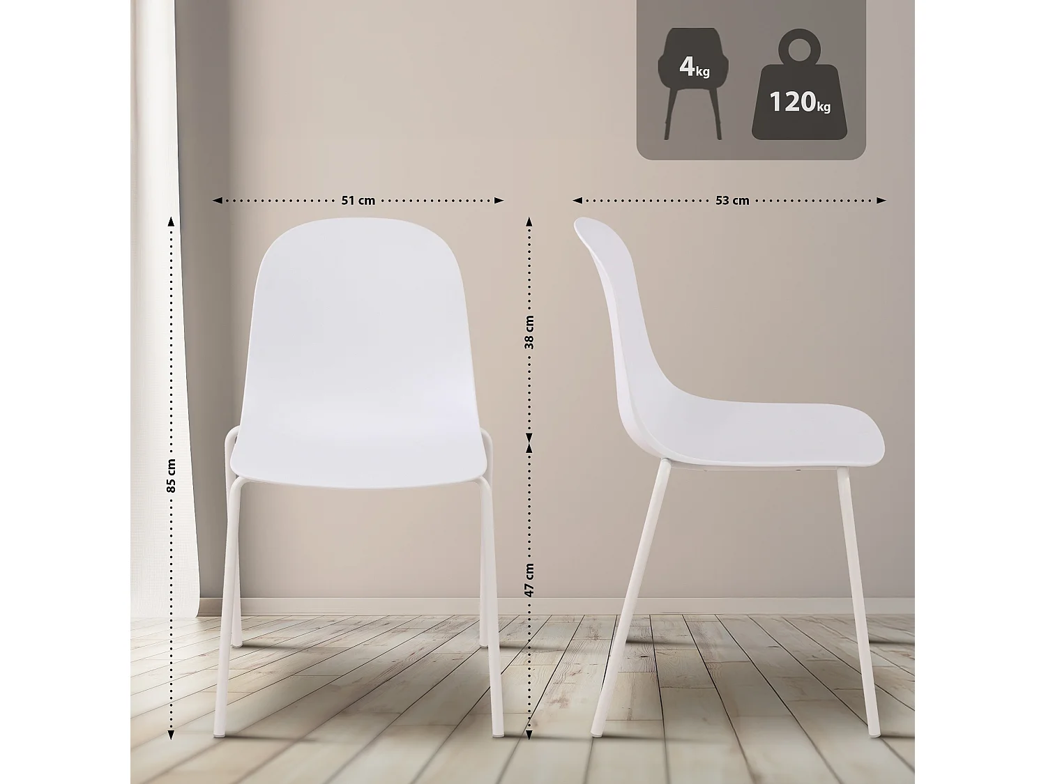 Ensemble de jardin - Table + 2 Chaises - Mindin