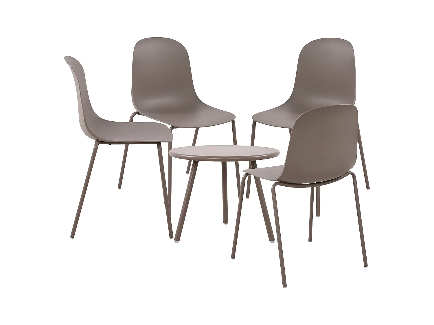 Ensemble de jardin - Table + 4 Chaises - Mindin