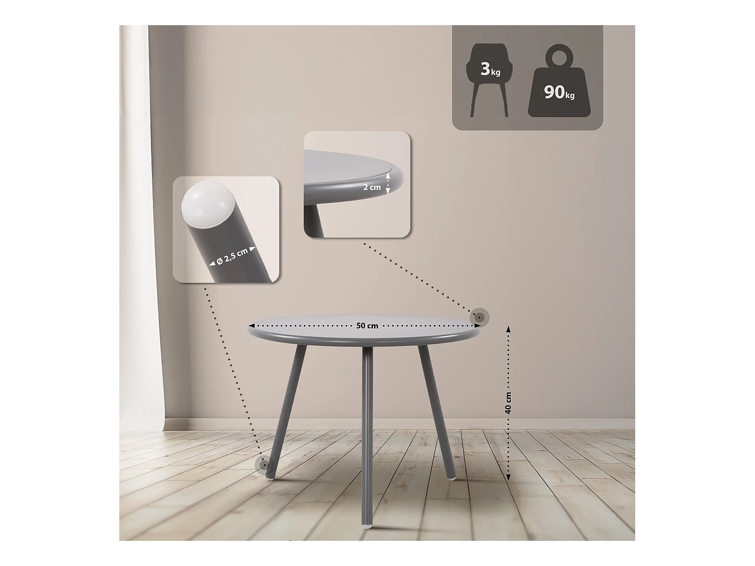 Ensemble de jardin - Table + 4 Chaises - Berdin