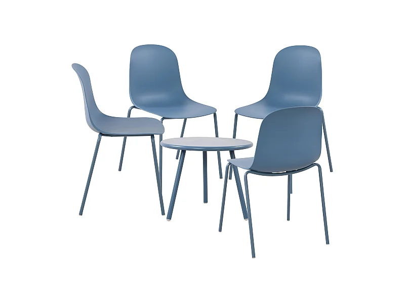 Ensemble de jardin - Table + 4 Chaises - Mindin