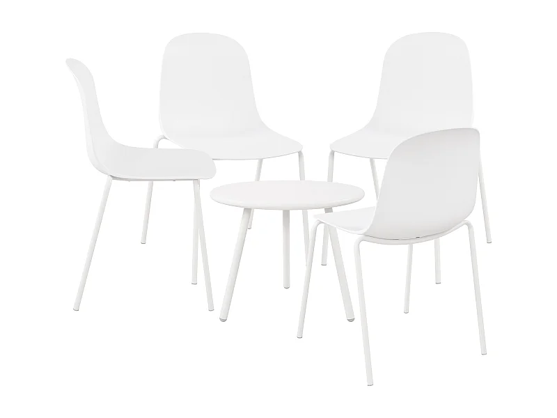 Ensemble de jardin - Table + 4 Chaises - Mindin