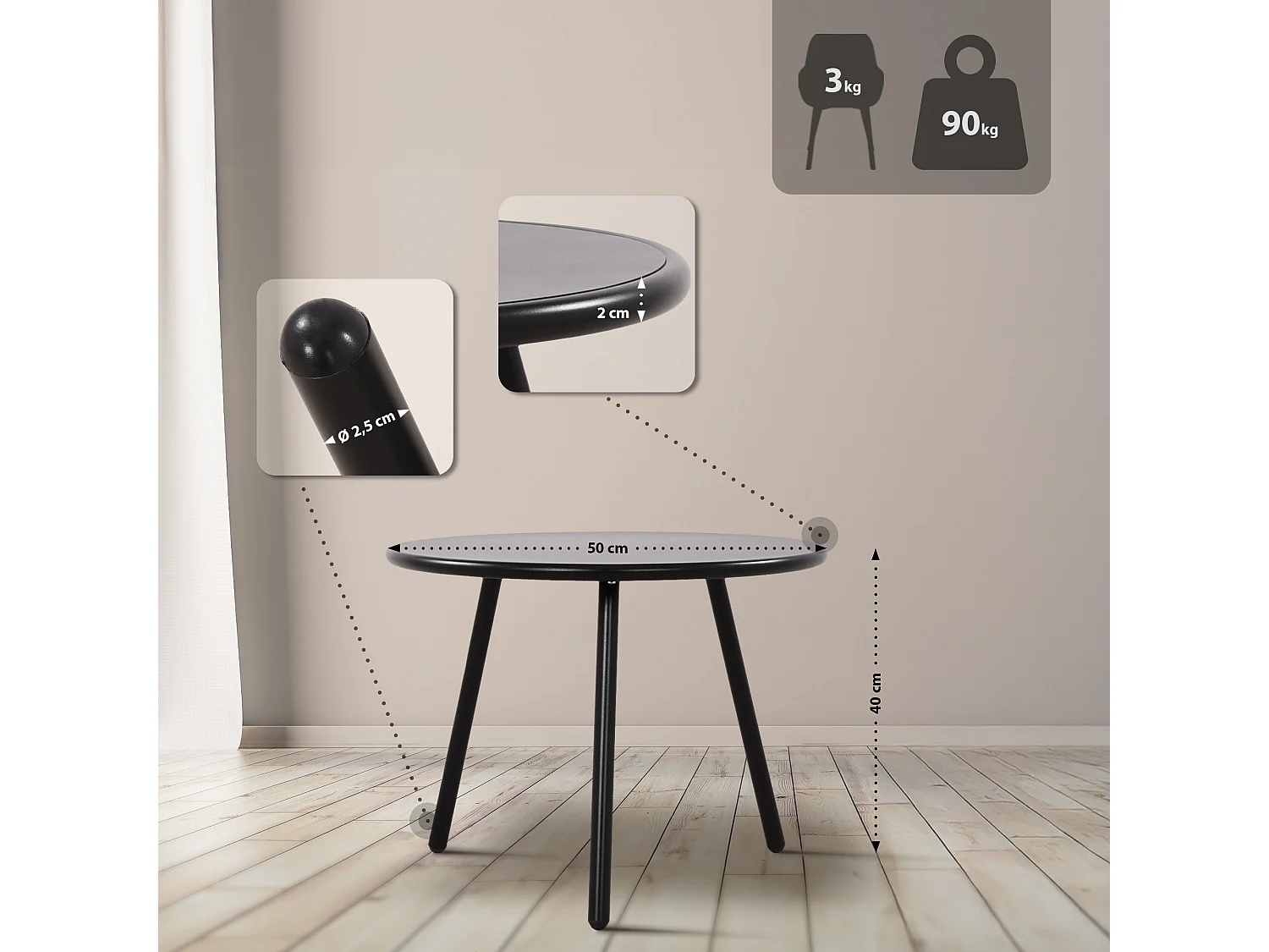 Ensemble de jardin - Table + 4 Chaises - Berdin