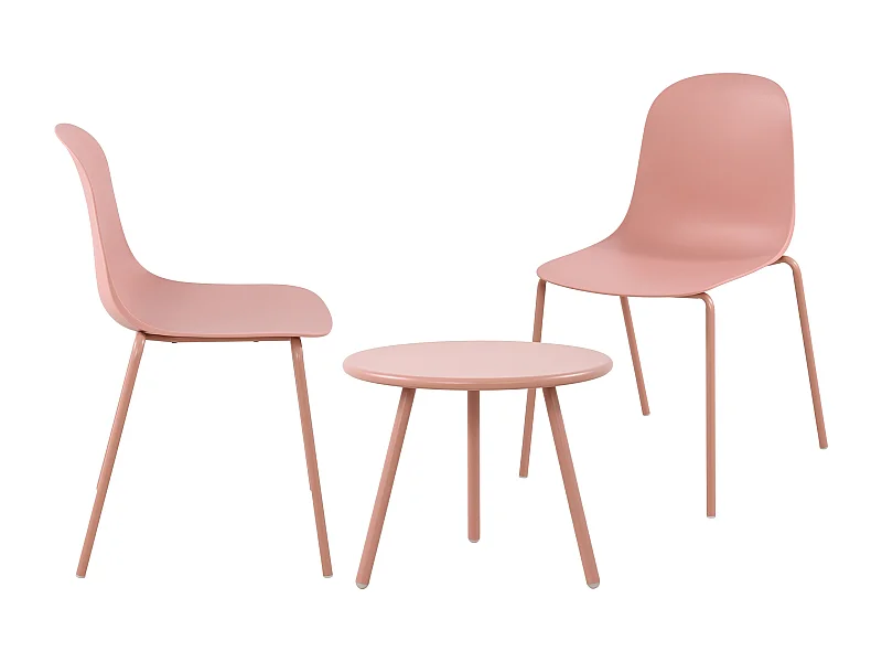 Ensemble de jardin - Table + 2 Chaises - Mindin