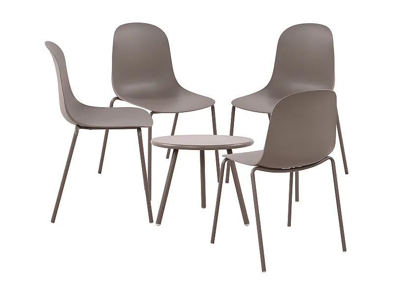 Ensemble de jardin - Table + 4 Chaises - Berdin