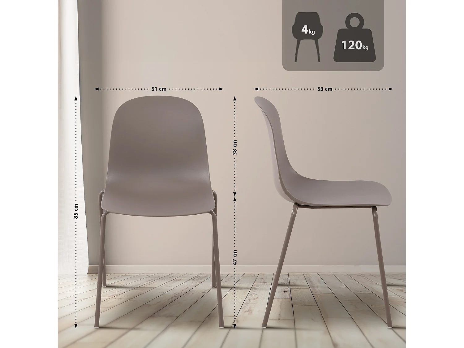 Ensemble de jardin - Table + 4 Chaises - Berdin