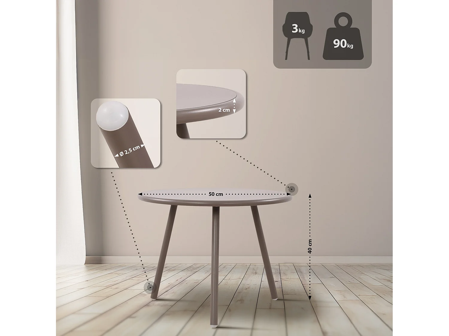 Ensemble de jardin - Table + 4 Chaises - Berdin