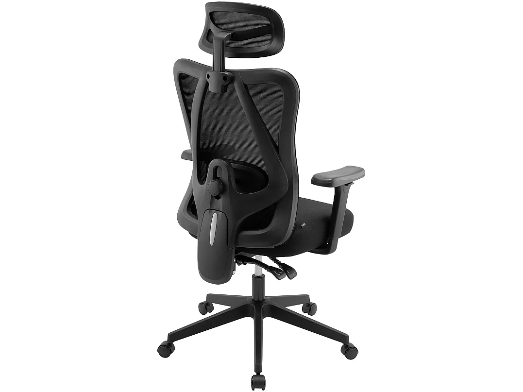 Chaise de bureau - Tissu - Noir - Elisha