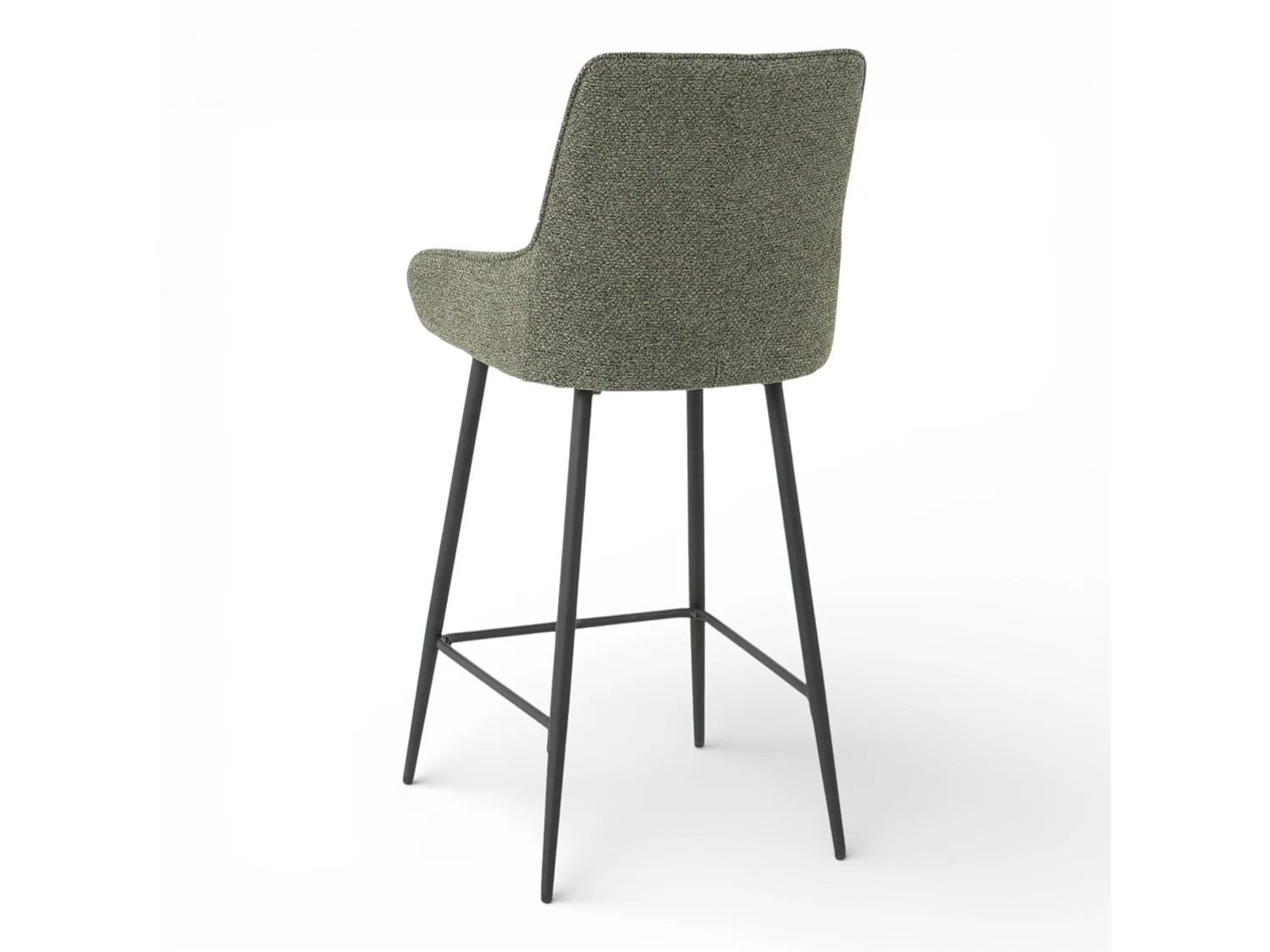 Lot de 2 tabourets de bar BJORN - tissu coloris vert