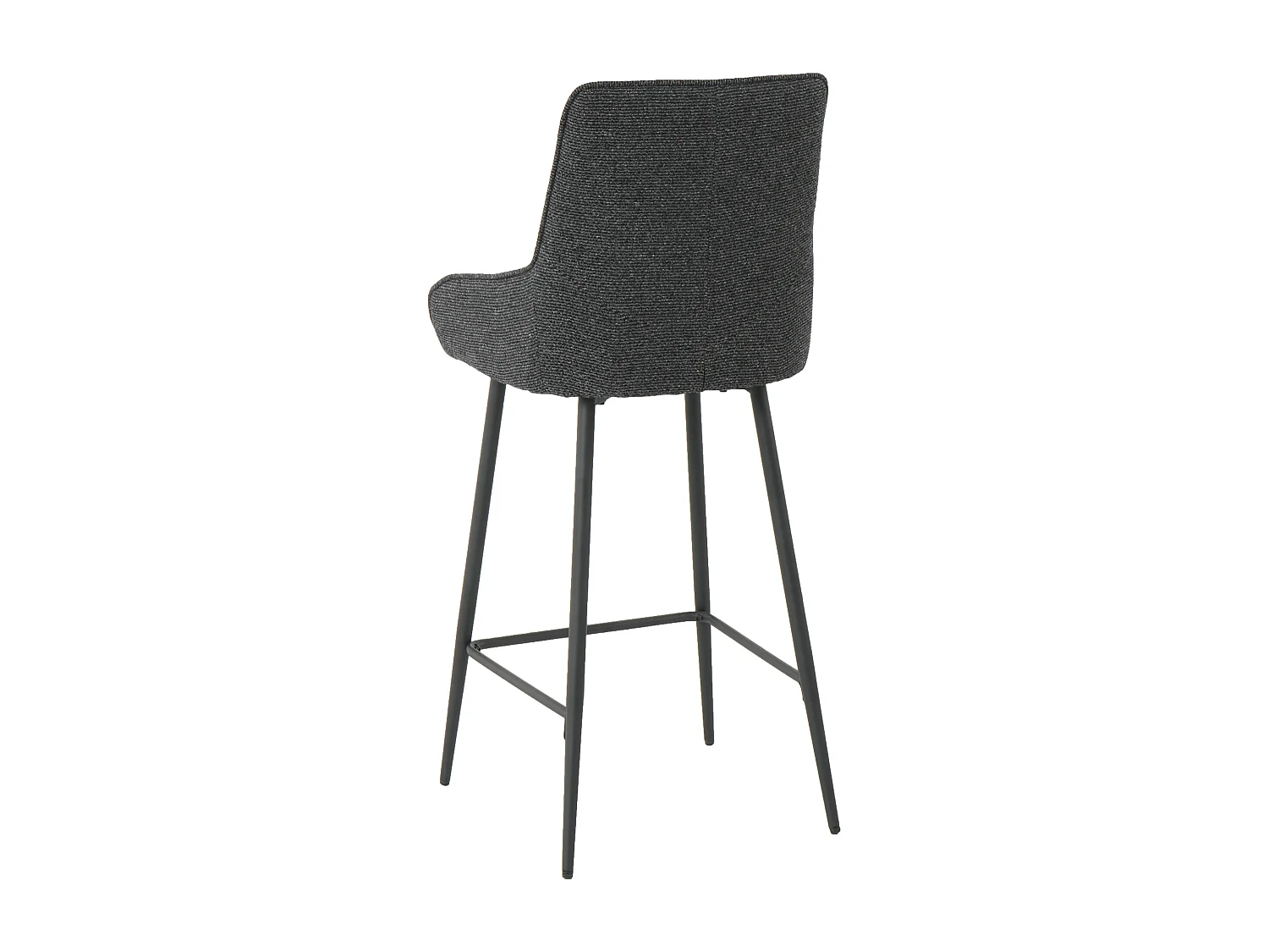 Lot de 2 tabourets de bar - tissu coloris noir - hauteur assise 65 cm  - BJORN